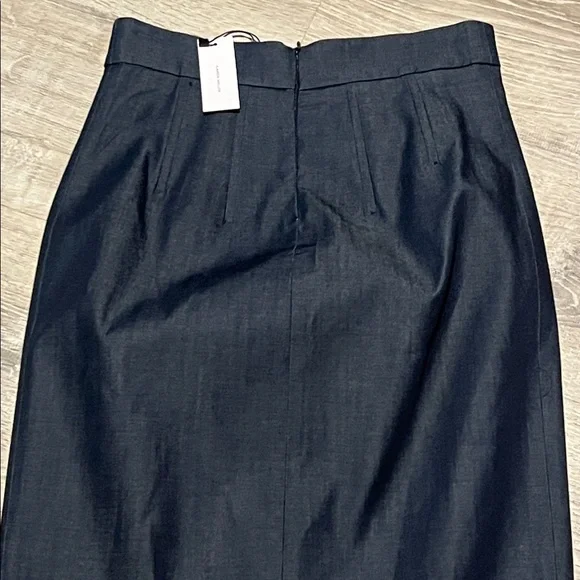 Karen Millen Tailored Denim Corset Detail Midi Skirt - Picture 9 of 15